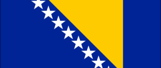 Flagge von Bosnien und Dukewig-1