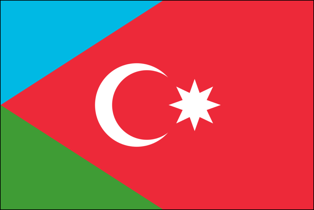 Flag for det sydlige Aserbajdsjan