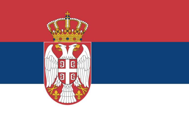 Карта с флагом сербии