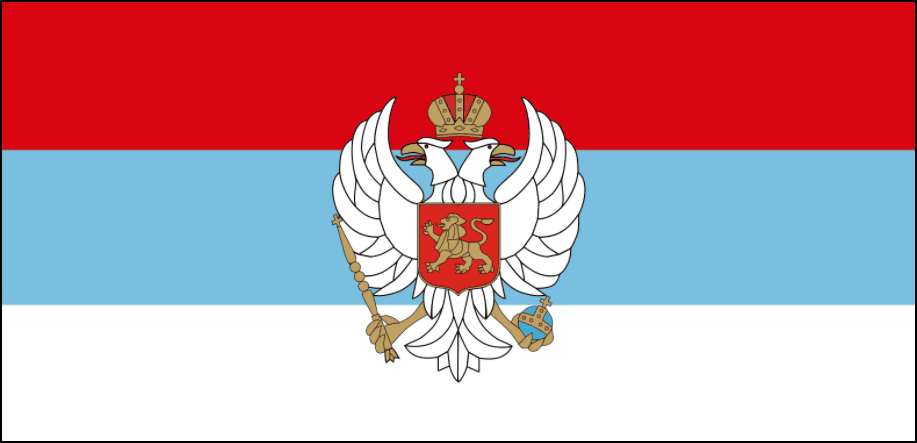 Vecchia bandiera del Montenegro