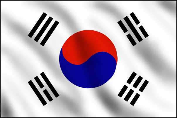 Wie sieht die nordkoreanische Flagge aus?