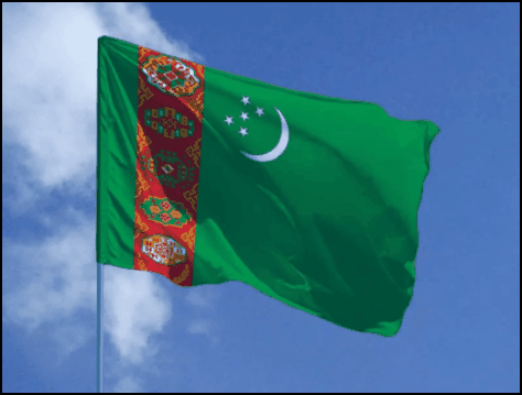 Bandera de turkmenistán