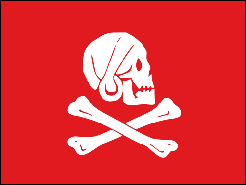 ¿Cómo se ve una bandera pirata?